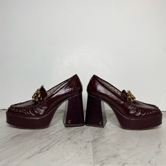 Circus Sam Edelman Susie Dark Burgundy Platform Loafer Pump 6M - Picture 7 of 15